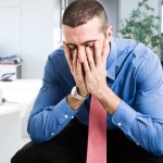 Depressed businessman